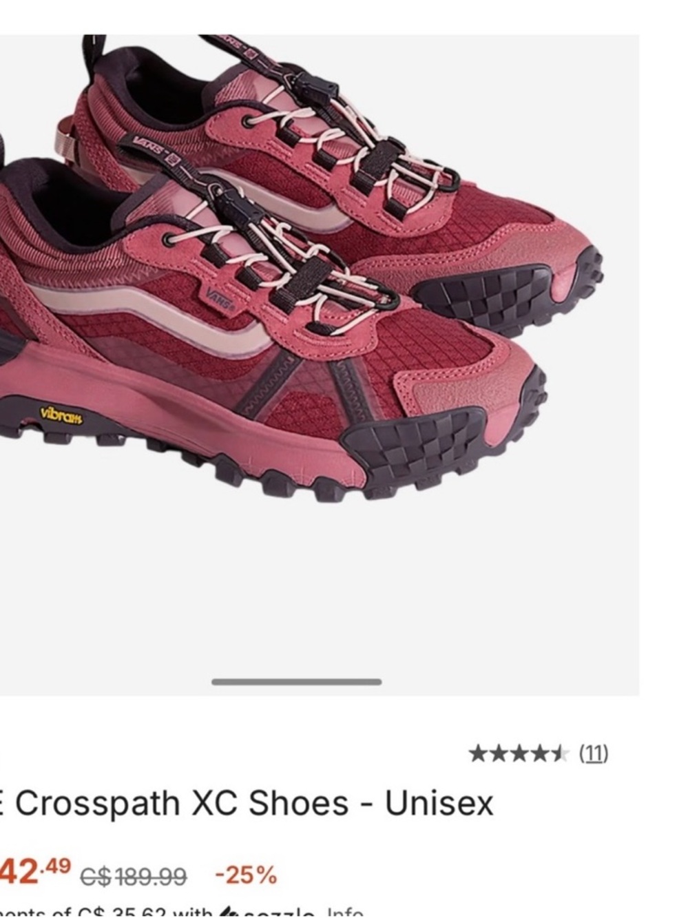 NEVER WORN Vans Women's Trail Sneaker in Pink & Burgundy - Picture 2 of 6